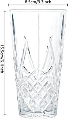 simpa 435ml Imperial Elegant Drinking Glasses, Set of 6