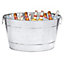 simpa 44L Galvanised Oval Metal Party Beverage Ice Bucket.
