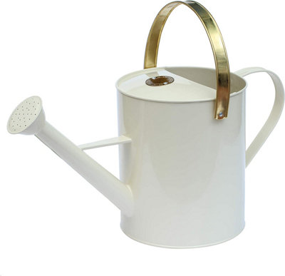 simpa 5 Litre Copper & Cream Galvanised Watering Can with Watering Rose.