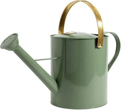 simpa 5 Litre Copper & Green Galvanised Watering Can with Watering Rose.