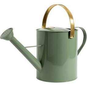 simpa 5 Litre Copper & Green Galvanised Watering Can with Watering Rose.