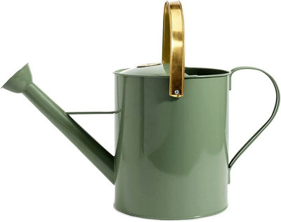 simpa 5 Litre Copper & Green Galvanised Watering Can with Watering Rose.