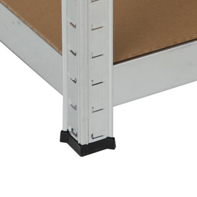 simpa 5 Tier Metal Galvanised Silver Shelving Racking Unit - 875 KG Max ...