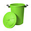 simpa 50L Lime Green Plastic Locking Lid Bin