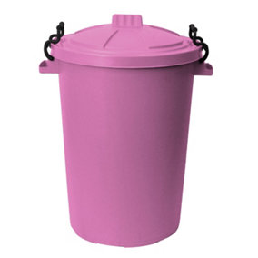 simpa 50L Pink Plastic Locking Lid Bin