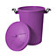 simpa 50L Purple Plastic Locking Lid Bin