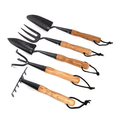 simpa 5PC Hammered Carbon Steel Midi Garden Hand Tool Set