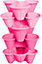 simpa 6 Tier Pink Strawberry Planter Trio Pot