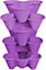 simpa 6 Tier Purple Strawberry Planter Trio Pot