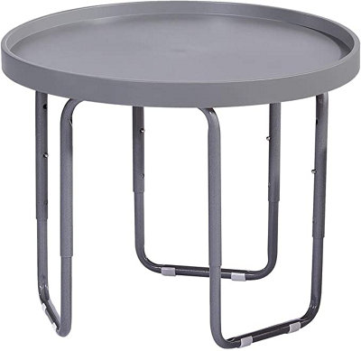 simpa 60cm Grey Round Utility Mixing Play Tray Table with Height Adjustable Stand.