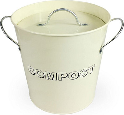 simpa 6L Cream Compost Food Waste Recycling Bin Caddy