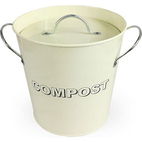simpa 6L Cream Compost Food Waste Recycling Bin Caddy