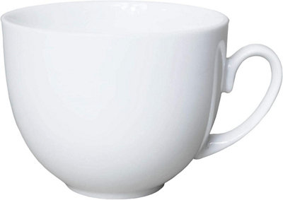 simpa 6PC Classic White Ceramic Cup 200ml & Saucer Set