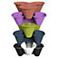 simpa 6PC Random Multicolour Strawberry Trio Pot Planters.