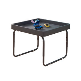 simpa 70cm Grey Square Utility Mixing Play Tray Table with Height Adjustable Stand.