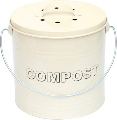 simpa 8L Cream Compost Food Waste Recycling Bin Caddy
