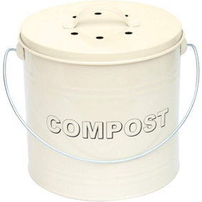 simpa 8L Cream Compost Food Waste Recycling Bin Caddy