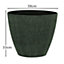 simpa Allure 2PC Green Textured Plastic Planters 33cm (H) x 38cm (Diameter)