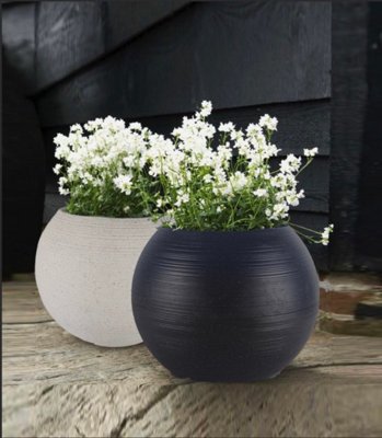 Black deals flower pots