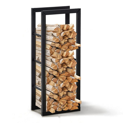 simpa Camden Black Vertical Log Firewood Holder
