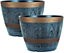 simpa Dark Grey 28.5cm Rustic Barrel Cask Planters