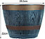 simpa Dark Grey 28.5cm Rustic Barrel Cask Planters