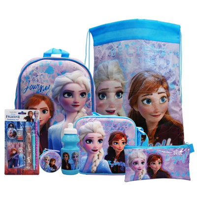 FROZEN Kids Children 3D Lunch Box Bag With Sport Water Bottle