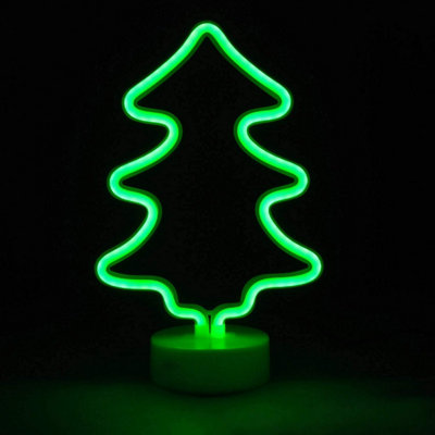 simpa Green Christmas Tree LED Festive Novelty Neon Light.