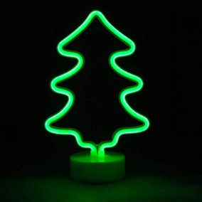 simpa Green Christmas Tree LED Festive Novelty Neon Light.
