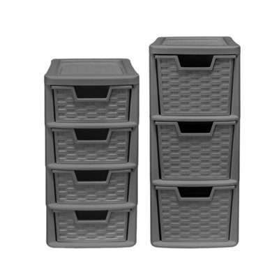 Plastic 2 drawer deals storage