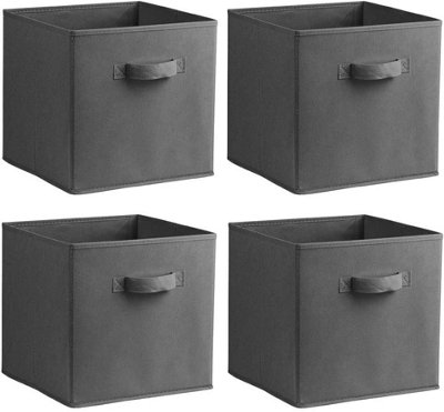 simpa Grey Multi Purpose 31cm Cubic Storage Box Collapsible Organiser