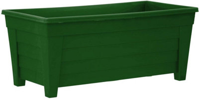 simpa Grosvenor 55cm Green Plastic Trough Garden Planter Pot