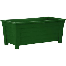 simpa Grosvenor 55cm Green Plastic Trough Garden Planter Pot
