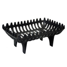 simpa Hamptons Small 16" Black Fire Grate Basket.