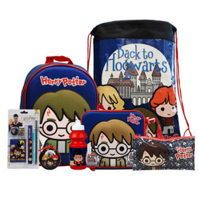 simpa Harry Potter 7PC Back to School Bundle with 3D Insulated Lunch Bag.