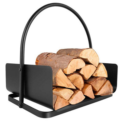 simpa Kingsman Black Log Firewood Cradle
