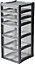 simpa Large 6 Drawer Grey Storage Tower Unit