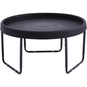 simpa Large ROUND 100cm Mixing Play Tray - BLACK with 3 Tier Height Adjustable Stand.