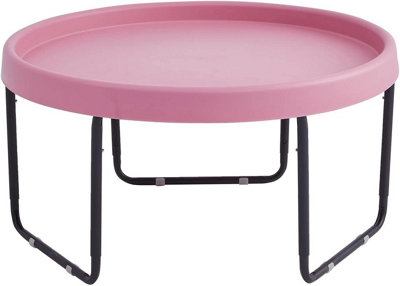 simpa Large ROUND 100cm Mixing Play Tray - PINK with 3 Tier Height Adjustable Stand.