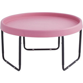 simpa Large ROUND 100cm Mixing Play Tray - PINK with 3 Tier Height Adjustable Stand.