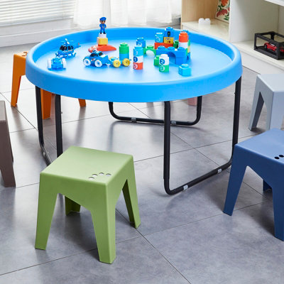 simpa Large ROUND 100cm Mixing Play Tray - SKY BLUE with 3 Tier Height Adjustable Stand. - 7