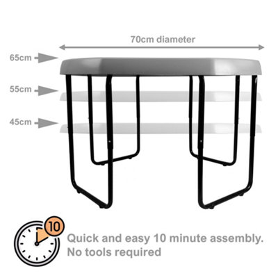 simpa Medium 70cm Grey Mixing Play Tray Sand Pit Toys with 3 Tier Height Adjustable Stand