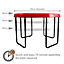 simpa Medium 70cm Red Mixing Play Tray Sand Pit Toys with 3 Tier Height Adjustable Stand