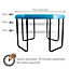 simpa Medium 70cm Sky Blue Mixing Play Tray Sand Pit Toys with 3 Tier Height Adjustable Stand