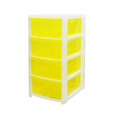 simpa Mini Desktop 4 Drawer Tower Storage Unit