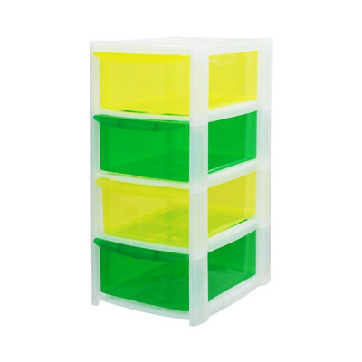 simpa Mini Desktop 4 Drawer Tower Storage Unit