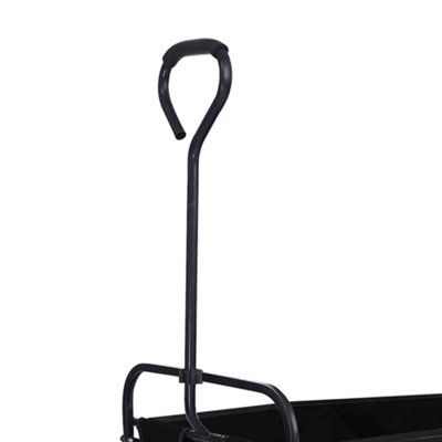 simpa Multi-Purpose Black Large Capacity Collapsible Folding Trolley Utility Cart - 3