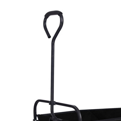 simpa Multi-Purpose Black Large Capacity Collapsible Folding Trolley Utility Cart