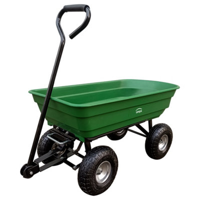 simpa Multi Purpose Green All Terrain Tipping Barrow Cart with