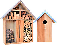 simpa Nest & Wildlife Box Set: Small Bug Hotel & Bird Box